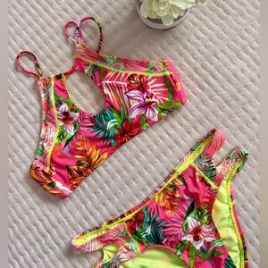 Pink Floral Bikini Set